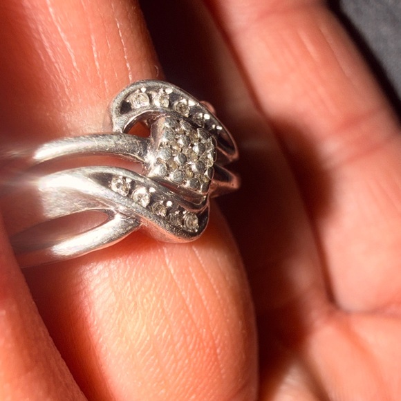 Vintage Sterling 925 Diamond Mom Ring (has video) - Picture 10 of 17